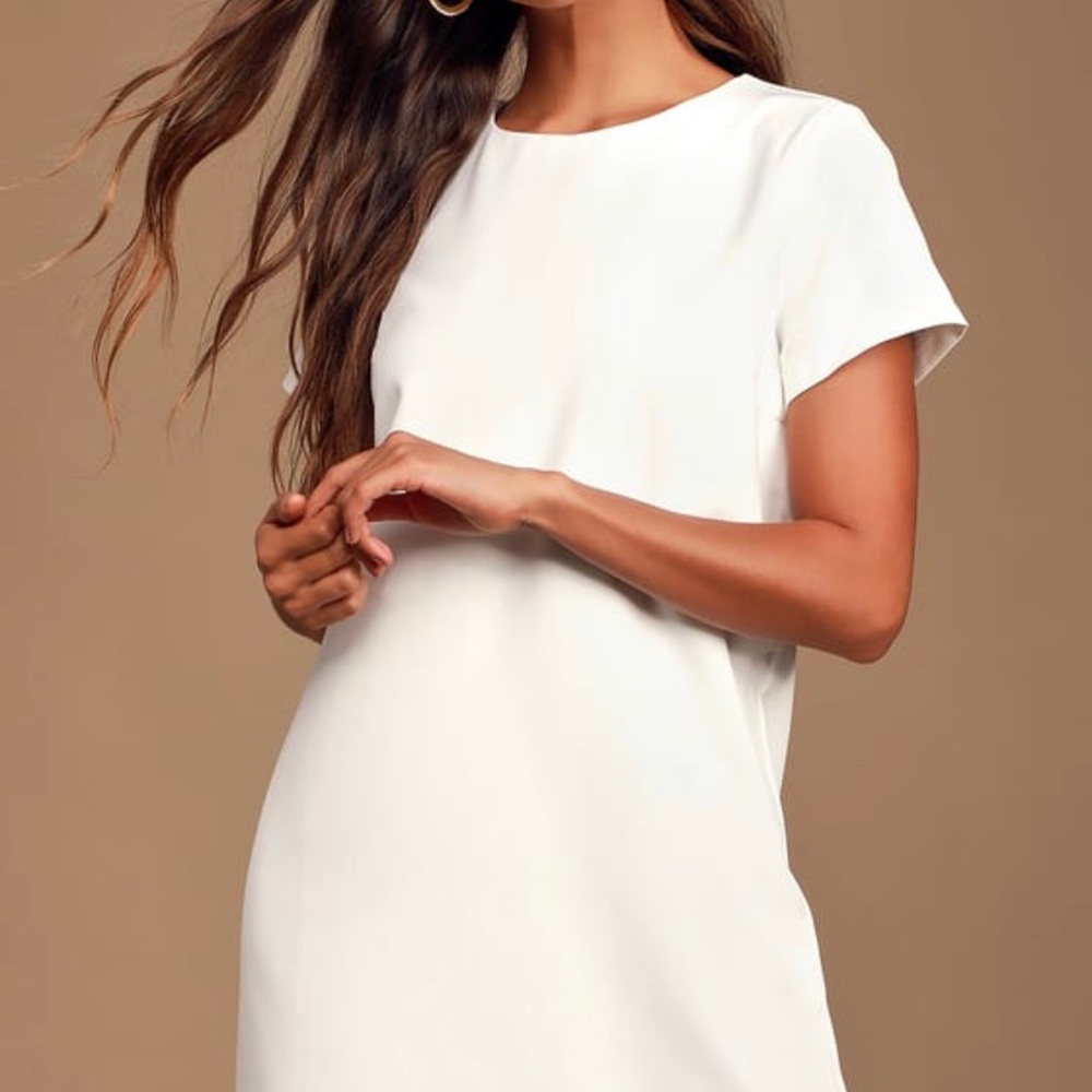 Lulus shift white dress